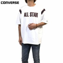 新品 正規 Ｌ　CONVERSE コンバース ヘヴィーウェイトコットン ビッグシルエット ALL STAR 袖ライン Ｔシャツ ドロップショルダー 男女兼用_画像2