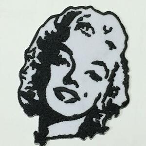 001　マリリン モンロー アイロン ワッペン セクシー レトロ アメリカン Marilyn Monroe 刺繍 パッチ リペア