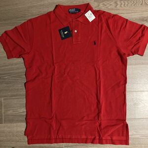 新品未使用POLO Ralph Laurenポロラルフローレン ポロシャツ メンズL 赤色 アメリカ購入