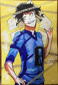 Art hand Auction [Blue Rock] Haraku Kai Hand-Drawn artwork illustration (postcard) ★Price reduced!! Last, comics, anime goods, hand drawn illustration