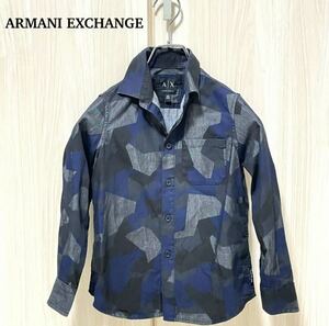 ★ARMANI EXCHANGE キッズ シャツ ネイビー 118cm★