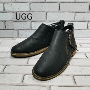 【UGG AUSTRALIA】アグ　サイドジップアンクルブーツ　レザー