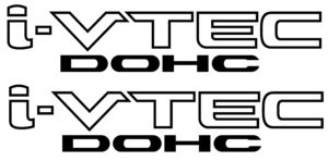 送料無料【２枚組】i-VTEC DOHC カッティングステッカー