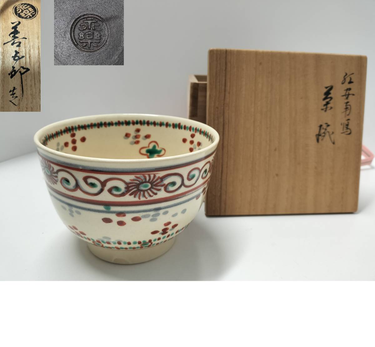 100%本物 紅安南茶碗 紅安南草花文茶碗 徳川美術館 重要美術品 写し