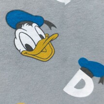 特価/未使用【サイズ=M】Disney/Donalddug/ディズニー/ドナルドダック/メンズ/半袖/Tシャツ/胸囲=88~96cm/gray_画像3