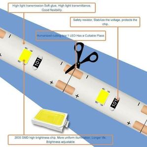 【昼光色 1m】LEDテープライト 人感センサー 電池式 エコ 省エネ 電池 USB 両対応 非常用照明 防災用品 玄関 ベッド 階段 クローゼットの画像7