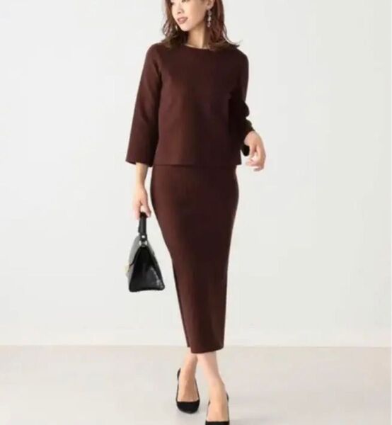 beams ニットセットアップ ブラウン VERY掲載商品