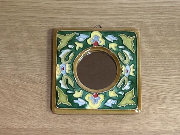 送料無料 Hispacer 鏡 ミラー かがみ コンパクトミラー 壁掛け鏡 スペイン ハンドメイド