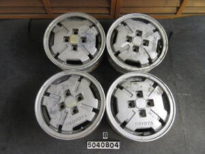 G997-1 ②* rare!80 period that time thing! Toyota AL20 AL21 Tercell Corsa Corolla 2 original aluminium 4 pcs set *13 -inch 5J+45 4 hole PCD100