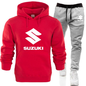 Suzuki Hoodie Set Men's Fashion Printed Casual Hoodie + Pants Set Sport Suit Jogging Suit