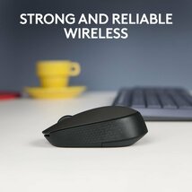 送料無料★Logitech M170 2.4GHz ワイヤレス 3ボタン 光学スクロール ナノUSBレシーバー付き(ブラック)_画像2