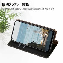 送料無料★KWATUNG oppo reno 7a スマホケース 手帳型ケース 合皮レザー 耐衝撃 全面保護 (ブラック)_画像4