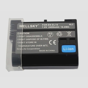 送料無料★WELLSKY EN-EL15 EN-EL15a EN-EL15b EN-EL15c 互換バッテリー