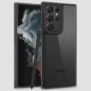 送料無料★Caseology GalaxyS22Ultraケース 透明 エアースペース スカイフォール(ローヤルブラック)