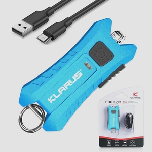 送料無料★Klarus Mi2 LEDキーチェーンライトミニ 小型懐中電灯 充電式バッテリー内蔵 40ルーメン (Blue)