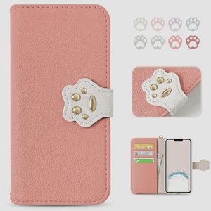 送料無料★iPhone 14 ケース 手帳型 猫 カード収納 スタンド機能付き 全面保護(オレンジ)
