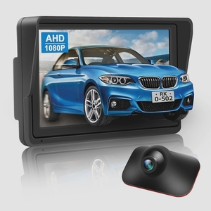  free shipping *PARKVISION side camera set AHD back camera * front camera combined use 5 -inch on dash monitor 
