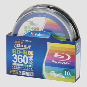 送料無料★Verbatim バーベイタム 1回録画用 ブルーレイディスク BD-R DL 50GB 10枚 ホワイトプリンタブル