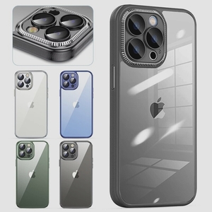 送料無料★YIZHIN iPhone 14ケース 全面保護 耐衝撃 レンズ保護 クリア 薄型 ワイヤレス充電対応(ブラック)