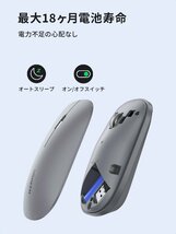 送料無料★UGREEN ワイヤレスマウス 超薄型 無線2.4GHz 4段階DPI切替 4000DPI 乾電池式（グレイ）_画像4