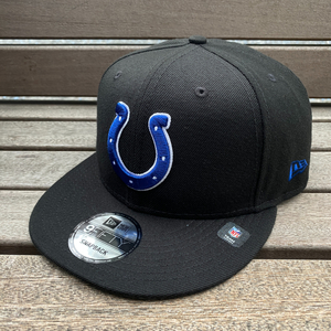 USA正規品 NEWERA ニューエラ 9FIFTY スナップバックキャップ NFL インディアナポリス コルツ IND Colts 黒 チームカラーロゴ BLK アメフト