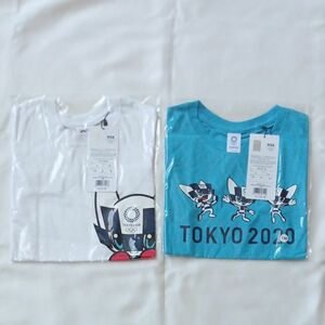 【2枚セット】未開封 TOKYO2020 東京オリンピック Tシャツ サイズ130 ブルー ホワイト 東京2020公式ライセンス