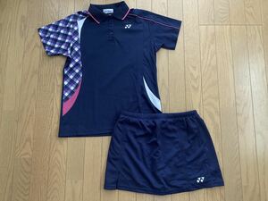 ★美品★YONEX ヨネックス veryCOOL ユニフォーム 上下セット L、O ネイビー ★