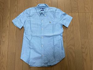 ★美品★ラルフローレン SPORT SLIM FIT ボタンダウン 半袖シャツ サイズ9 水色★