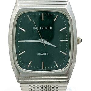【電池切れ】BAILLY BOLD ベイリーボールド BBG-515　クォーツ腕時計　シルバー　黒文字盤　ヴィンテージ　レトロ