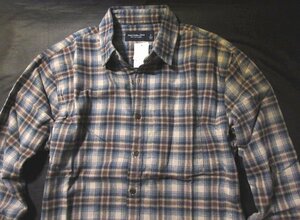  genuine article regular * Abercrombie & Fitch * flannel shirt blue / navy blue series check #XXL#RELAXED FIT#3335-128 new goods # cotton 100% #RELAXED FIT