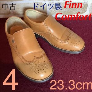 【売り切り!送料無料!】A-305 Finn Comfort!レザーシューズ!4 23.3cm位!ビジネス!普段ばき!おしゃれ!最高級シューズ!ドイツ製!中古!