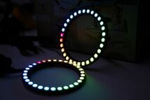 RGB　シーケンシャル　リング　ウィンカー連動可能　イカリング　70ｍｍ　LED　2個SET　Bluetooth　流星 a_画像5