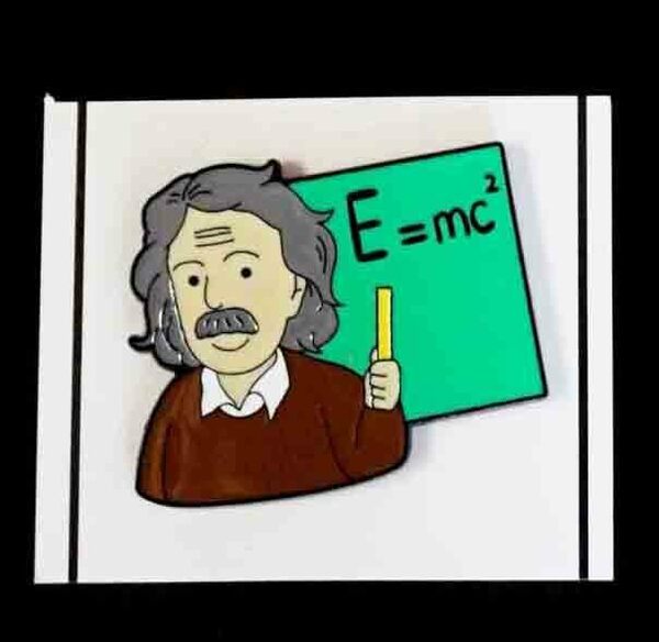  緑黒板博士 金属 ◆新品 『Einstein/アインシュタイン』 ■Chemistry of life ピンバッジ バッチ ■■数学　物理 　中学　高校　大学受験