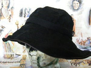 新品　グレースハット　アウトドア　＃キャンプ　釣り登山　grace　HAT　日よけ帽子　手洗いＯＫ 女優帽　綿100%　黒ブラック