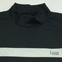 【送料無料】【新品】Lynx　メンズ裏微起毛長袖Ｔシャツ（ハイネック ストレッチ素材）　　3L　　ブラック★23201_画像2