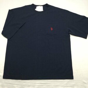 【送料無料】【新品】US.POLO.ASSN　メンズ半袖Tシャツ（コットン100％ ゆったりタイプ） 　Ｌ 　 ネイビー★12219