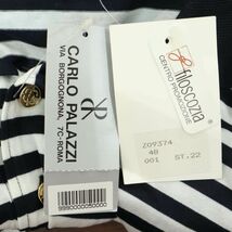 【イタリア製 新品 未使用】 CARLO PALAZZI カルロ パラッツィ 春夏 半袖 刺繍 ビッグシルエット ポロシャツ Sz.48　メンズ　A3T03647_4#A_画像6