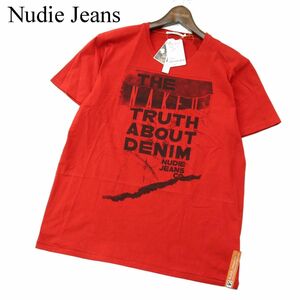 【新品 未使用】 Nudie Jeans ヌーディージーンズ 春夏 半袖 オーガニックコットン★ カットソー Tシャツ Sz.M　メンズ　A3T03987_4#D