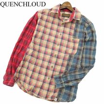 QUENCHLOUD クエンチラウド 通年 クレイジー切替★ 長袖 チェック シャツ Sz.2　メンズ　A3T04100_4#C_画像1