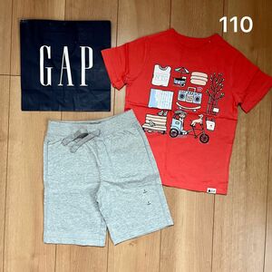 3 新品　baby gap 半袖　Tシャツ　半ズボン 110 男の子　綿　パンツ