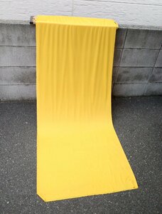 ○50年以上前の未使用　Ｔ/Ｒ　ニット生地　黄色　3m×幅150cm②古道具のgplus広島2304ｋ