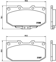 ブレンボ ブラックパッド フロント左右セット ブレーキパッド インプレッサWRX STi GC8 P56 025 取付セット brembo BLACK PAD_画像4