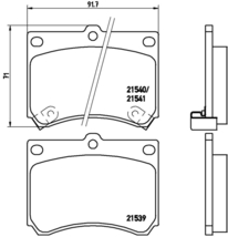 ブレンボ ブラックパッド フロント左右セット ブレーキパッド ユーノスプレッソ/AZ-3 EC5S/EC5SA P49 011 取付セット brembo BLACK PAD_画像4