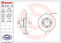 ブレンボ ブレーキディスク フロント左右セット ムーヴ L602S 08.A151.10 取付セット brembo BRAKE DISC ブレーキローター_画像2