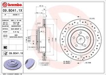 ブレンボ エクストラブレーキディスク リア左右セット レガシィB4 BE5 09.B041.1X 取付セット brembo XTRA BRAKE DISC ブレーキローター_画像4