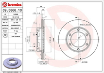 ブレンボ ブレーキディスク フロント左右セット ランドクルーザー(シグナス) HDJ81V 09.5866.10 brembo BRAKE DISC ブレーキローター_画像2