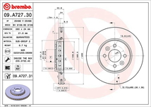 ブレンボ ブレーキディスク フロント左右セット キャプチャー 2RH5F 09.A727.31 brembo BRAKE DISC ブレーキローター ディスクローター_画像2