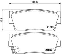 ブレンボ ブラックパッド フロント左右セット ブレーキパッド エスクード TA01R P79 006 brembo BLACK PAD ブレーキパット_画像4