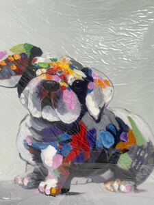 Art hand Auction 手描き絵画 油彩画 ウォールアート リビング インテリア アートパネル60×60cm 234501, 絵画, 油彩, 動物画