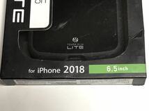 匿名送料込み iPhoneXsMax用カバー 耐衝撃×高硬度 ケース タフスリム ライト ブラック 黒色 ストラップホール アイフォーンXSマックス/RN7_画像4